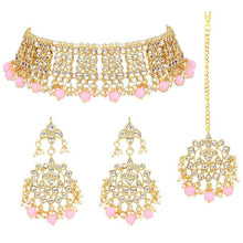 GOLD BEADED TEMPLE JEWELLERY SET FOR WOMEN