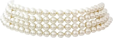 18k Gold Plated Traditional Pearl Beaded Stylish Moti Choker Necklace Jewellery Set with Stud Earrings for women (ML286)